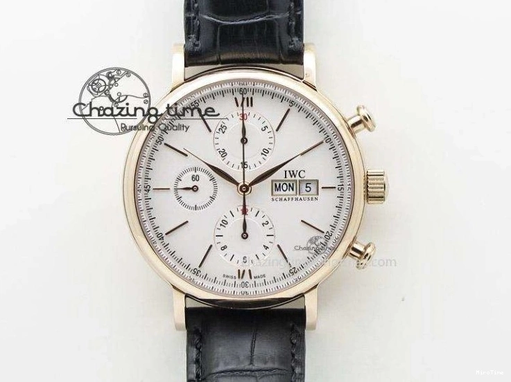 MIROTIME 0517 Portofino Automatic SS TWF 1:1 Best Edition Silver Dial Gold Markers on Brown Leather Strap A Bright 7203